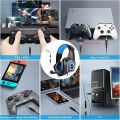 SOULBYTES S12 PS4 PS5 PC XBOX ONE SWITCH WITH MICROPHONE DYNAMIC RGB LED EFFECT 3.5MM WIRED STEREO BASS OVER EAR MIC GAMING HEADPHONES. 