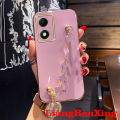 Casing Vivo y02s 5G 2022 back cover phone case softcase liquid silicone protector smooth protective bumper cover new design Clover bracelet for girl ddsyc02. 
