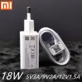 Xiaomi poco M3 Charger 18W QC3.0 Power Adapter 3A Type C Cable For Mi 9se POCO M3 MI6 9T Redmi Note 7 8 9s K20. 