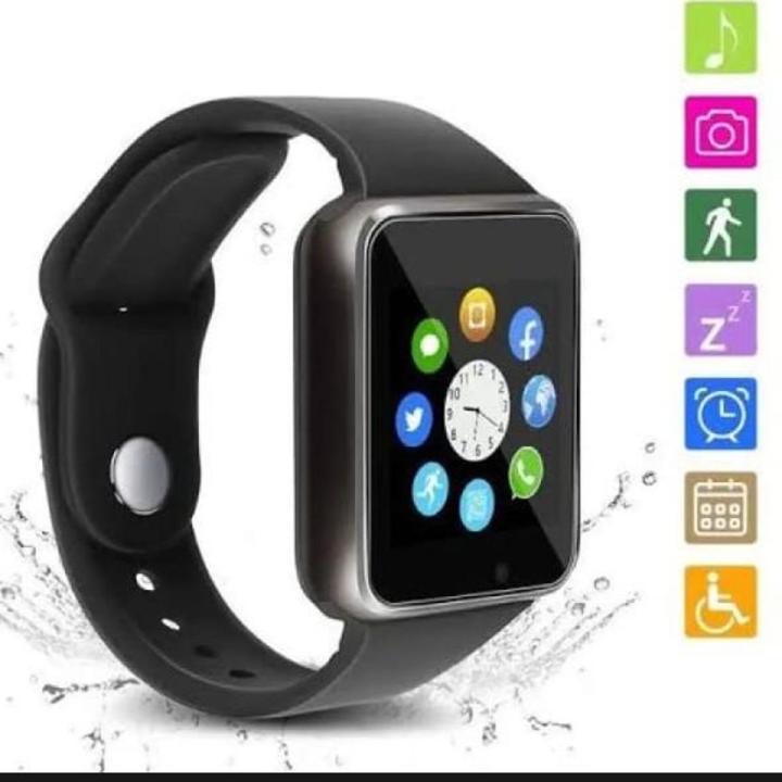 Sports Bluetooth Smart Watch Camera Lens Memory Card Supported Bluetooth Calling Support 280 mAh polymer battery Micro USB cable TPU Band Daraz.pk