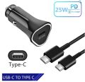 SAMSUNG CAR CHARGER FAST CHARGING 3.0 TYPE C 25W WITH TYPE C CABLE. 
