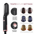 Ubeator - 3 in 1 Women and Men Beard Ceramic Hair Styling Comb Hot-Air Brushes Straightener Tools-599-Black. 