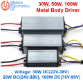 LED Driver 30W 50W 100W Adapter Transformer IP65 AC 85V– 265V DC 22-38V 900mA  IP65 AC 85V-265V DC 22-38V 1500mA. 