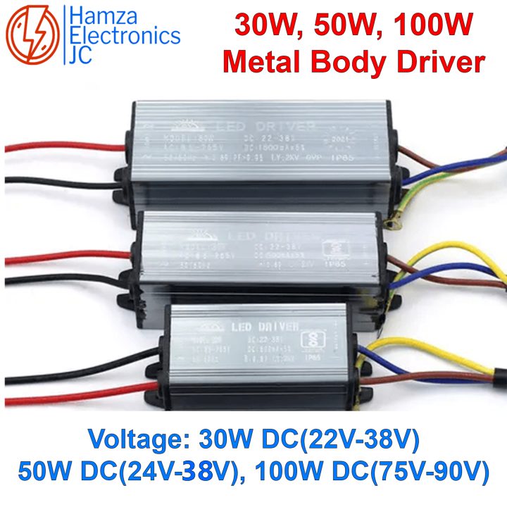 LED Driver 30W 50W 100W Adapter Transformer IP65 AC 85V– 265V DC 22-38V 900mA  IP65 AC 85V-265V DC 22-38V 1500mA