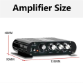 ST-838 HIFI Amplifier 2.1 Channel Car MP3 Mini Amp AUX Input High and Low Bass Adjustment Super Bass 20Wx2+40W Amplifier Easy to Use. 