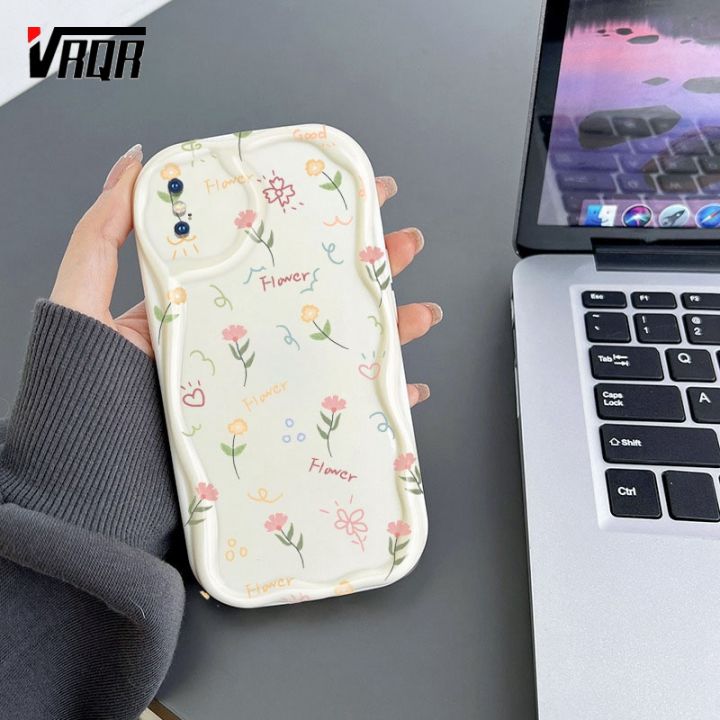 VRQR Soft Wavy Edge Phone Case For iPhone X Back Cover Full Screen Beautiful Flowers Pattern Cover iPhone XS Max XR
