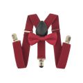 Imported Broad Strip high quality Suspender + Bow Tie for Unisex. 