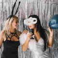 Women's Masquerade Masks Side Feathers Flower Petal Hand Held Lace Half Mask Stick Halloween Masks. 