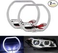 Universal Square LED Angel Eyes Halo Rings Lights Super Bright Headlight Angel Eye 2Pc (100mm). 