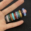 Crystal Agate Ring Natural Gemstone Carnelian Stacking Rings Reiki Energy Good Luck Charms Jewelry Gift for Women and Men. 