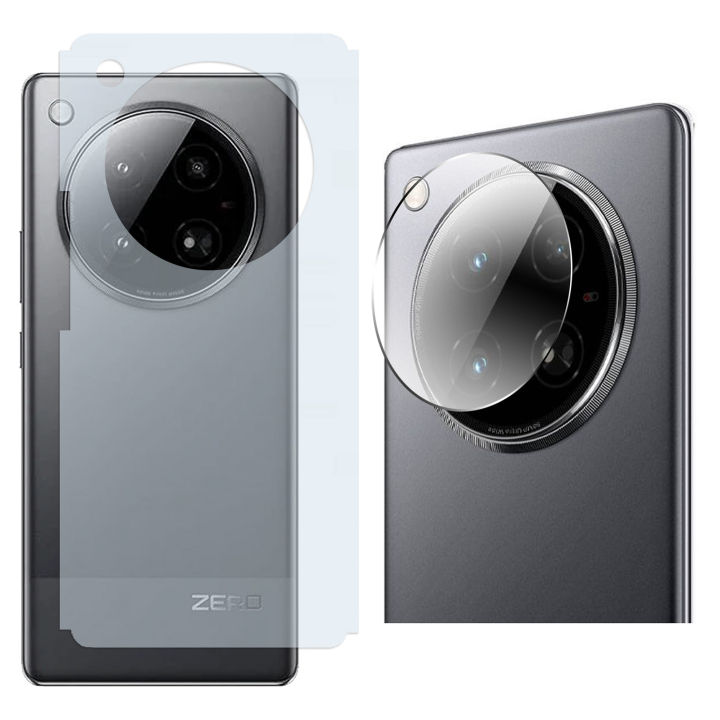 Infinix Zero 40 Soft Skin Sheet Back Matte Protector Soft Film Protector + Back Camera 9H Gorilla Flexible Ultra Clear Protector For Infinix Zero 40