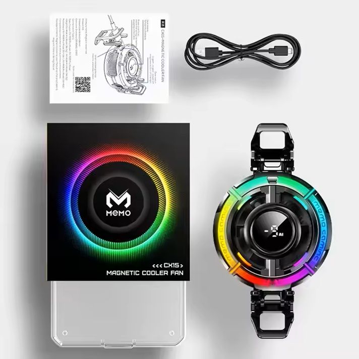 MEMO CX15 CX08 CX07 Magnetic Phone Radiator Phone Cooling Fan Case Cold Wind Handle Fan for PUBG Phone Cooler Phone Cooling Fan Case