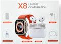 X8 Unique combination | X8 Smart Watch Ultra | Airpods pro 2 | Mgnetic Charger and Battery Pack | Power Adaptoer | Wearable Technology X8 Series. 