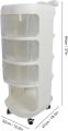 Multi-Layer Whale Storage Cart – 4 Tier Freestanding Snack Organizer. 