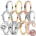 Stainless Steel Rings For Women Gold Color Engagement Wedding Party Ring Female Finger Jewelry Gift. 
