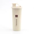 Gym/ sports wheat straw reusable plastic shaker bottle.. 