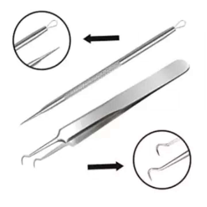 STAINLESS STEEL CURVED BLACKHEAD ACNE CLIP PIMPLE COMEDONE REMOVER 2PCS