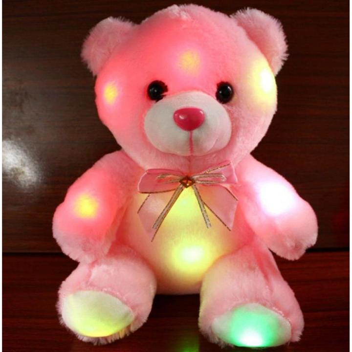 【Simple 3C】Ambiled Plush Teddy Bear Toy with Luminous LED Lights for Children's Gifts