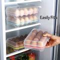 Egg Cartons, PP Egg Holder With Buckle Colorful Tray Store 15 Eggs Egg Container For Refrigerator. 