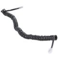 QUANBU Black RJ9 Telephone Phone Modem Coil Cable & 3.5mm Male Jack to RJ9 4P4C Female Adapter Converter Extension Cable. 