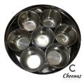 Stainless Steel Masala Box Large Size - 7 Pc Jars Spice Box. 