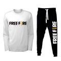 Free Fire Printed Full Sleeves T Shirt With Matching Trouser Winter Summer Wear Tracksuit Quality For Men. 