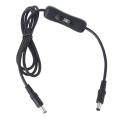 Power Cable Fast Transmission Compatible with   Male to Male Power Cord with Switch for LED/CCTV/ Car/ Monitors etc T21B 100CM. 