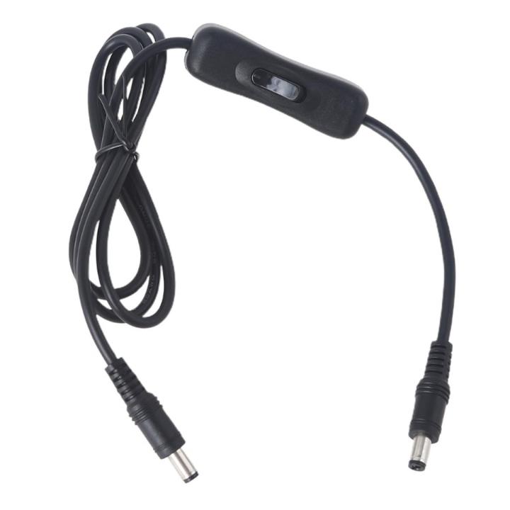 Power Cable Fast Transmission Compatible with   Male to Male Power Cord with Switch for LED/CCTV/ Car/ Monitors etc T21B 100CM
