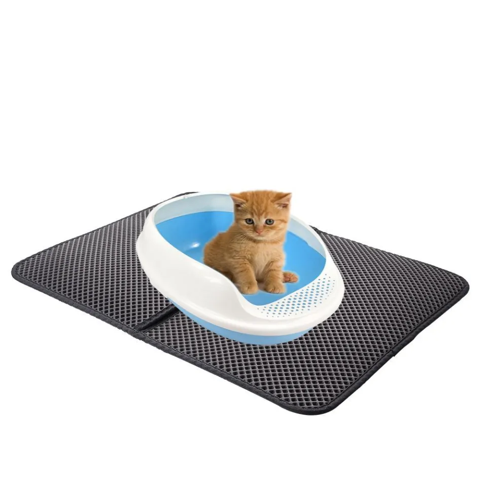 NYT Eva Double Layer Foldable Waterproof Removable Cat Litter Mat Pet Little Cat Kitten Litter Trapper Catcher Mat Size L Daraz.pk