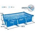 Intex Metal Frame Rectangular Pool 10Feet x 6.7Feet x 2.5Feet. 