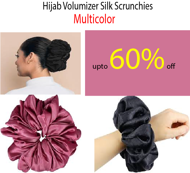 Hijab Volumizer Scrunchie, Big Hijab Volumizer Scrunchie, Silk Scrunchies for girls , Hijab Volumizer, hijab bands