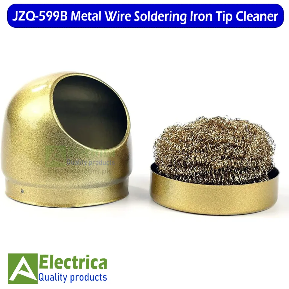 Soldering Tip Cleaner Soldering Iron Tip Cleaner Brass Tip Cleaner Kit And 6PCS Brass Ball Wire-Type With 1PC Ball Shell Holder For Cleaning Solder