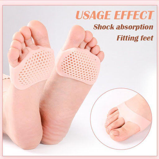 Tiptoe Silicone Gel Protector Ball of Foot Pain Relief (Beige, Free Size) - 1 Pair ( Comfort Feet)
