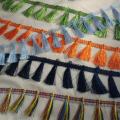 A09 Pretty green tassel lace for dress/ lace for girls. 