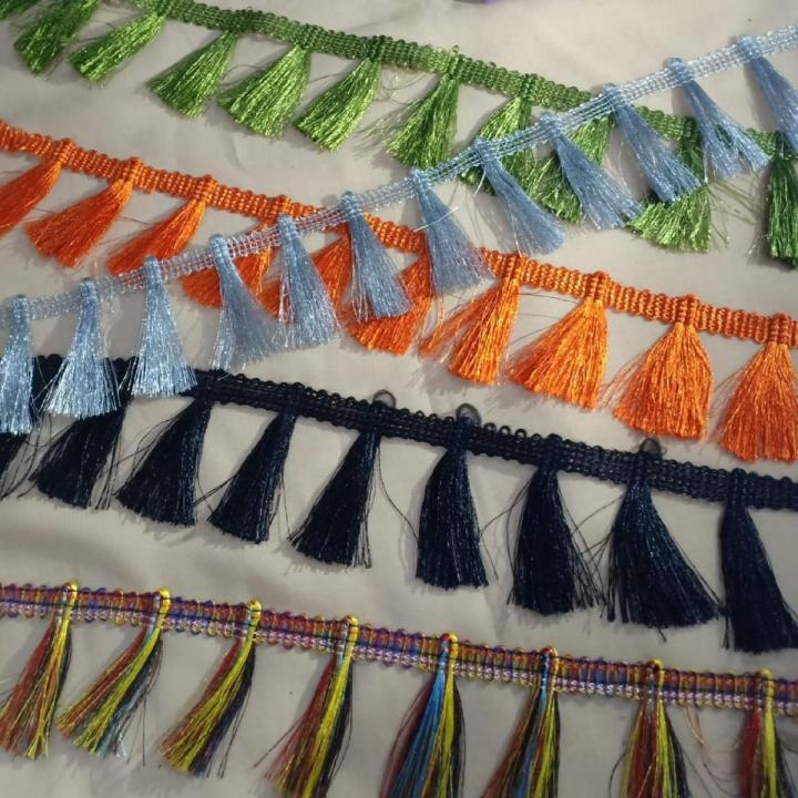 A09 Pretty green tassel lace for dress/ lace for girls