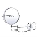 Mirror Magnifying Mirror LED and Non LED Both available 3X Zoom In Silver, Black, gold Full Adjustable Wall Mounted Makeup Mirror Two Side Double Magnifying Mirror 1 side Simple 2 side with 3X Magnification, 8 Inch Vanity Makeup Mirror for Bathroom  Zoom:. 