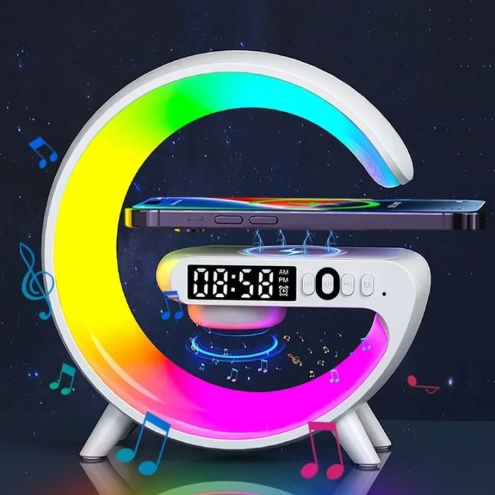G Lamp G 6 3 4-in-1 Bluetooth Speaker with Wireless Charger, RGB LED ...