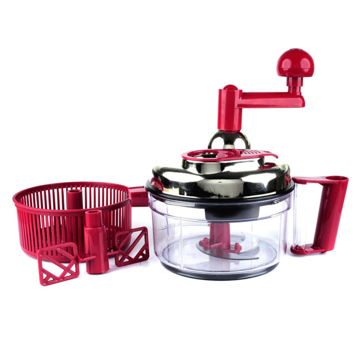 Hand Mixer Food Chopper, Manual Food Processor, Mixer Blender, Rotary Onion Chopper for Garlic, Salad, Salsa, Nuts