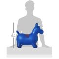 Blue Horse Hopper, Pump Included (Inflatable Space Hopper, Jumping Horse, Ride-on Bouncy Animal). 