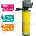 SOBO Aquarium Internal Filter WP-5001 (Power 40W & 2800L/H) Power Aquarium Filter (Mechanical Filtration For Salt Water and Fresh Water). 