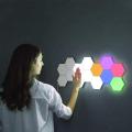 Quantum Light Hexagonal RGB Colors Wall Light Touch Sensitive Modular Light DIY Quantum Lights Creative Geometry Assembly LED Night Light for Home Decor (6 Pack). 