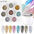 Myyeah 5ml 8 Colors Nial Shining Glitter Reflective Sequins Gel Soak Off UV LED Varnish For DIY Nail Art Manicure Tools. 