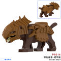 P8011-8014 White Wolf Anime Block Toys Black Wolf Grey Wolf Figure Building Block Mini Toy. 