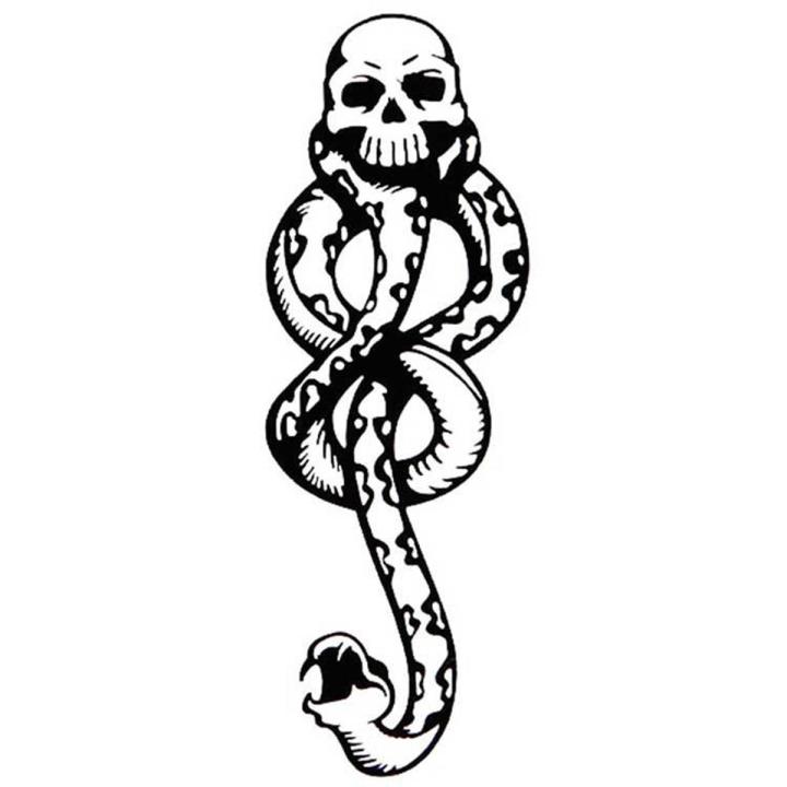 Tuosair Waterproof Unisex Harry Potter Death Eater Temporary Tattoo Sticker Cosplay