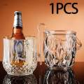 Champagne Bucket, with handle Acrylic Champagne Bottle Ice Cube Container, Ice Bucket for Night Supplies Party Bar Gatherings Restaurant. 