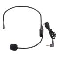 3.5mm Wired Headset Microphone Headworn Mic for Voice Amplifier Loudspeaker. 