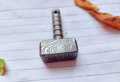 custom handmade Damascus steel mini hammer use for key Ring ,Keychain ,very beautiful gift. 