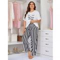 White Let Me Sleep Night Dress For Girls - Soft & Comfortable Nighty For Girls. 