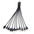 10 in 1 Universal Black USB Cable Fast Charging Line to Multi Plug Cell Phone Charger Cable for Samsung HTC Sony OM 10 in 1 Charging Cable Data Line Muti Wire Charger Adapter USB Mobile Charger Multi Pin Cable 10in1 Universal usb 2.0. 