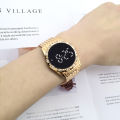 LooKeo mall Fashion-forward Unisex LED Watch with Touch Screen, Diamonds and Steel Strap for Fashionable Couples. 